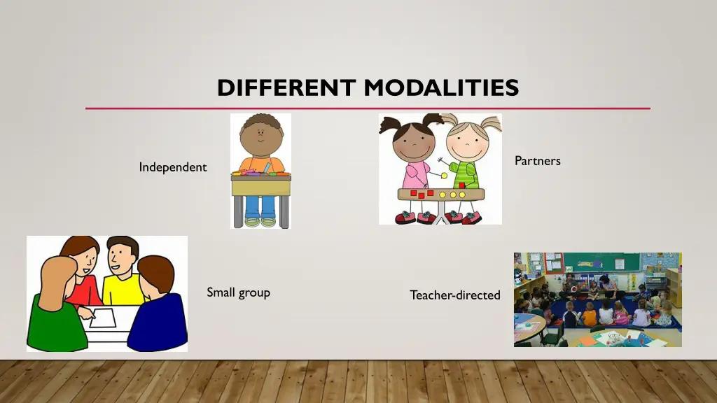 different modalities