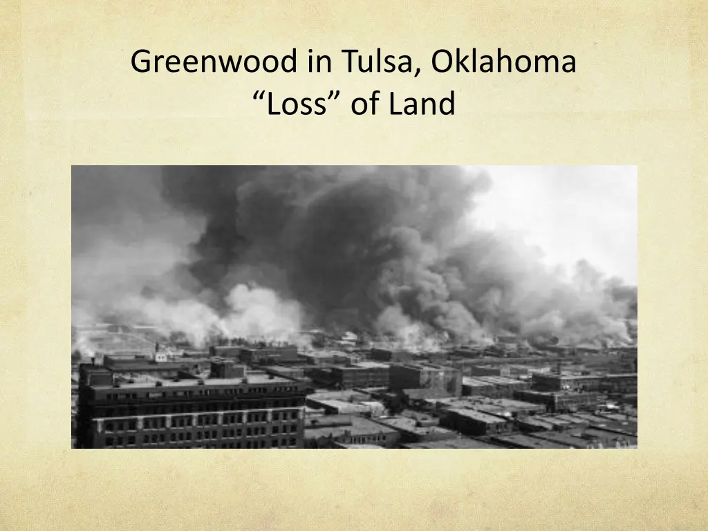 greenwood in tulsa oklahoma loss of land