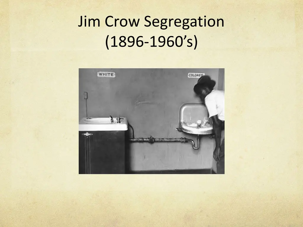 jim crow segregation 1896 1960 s