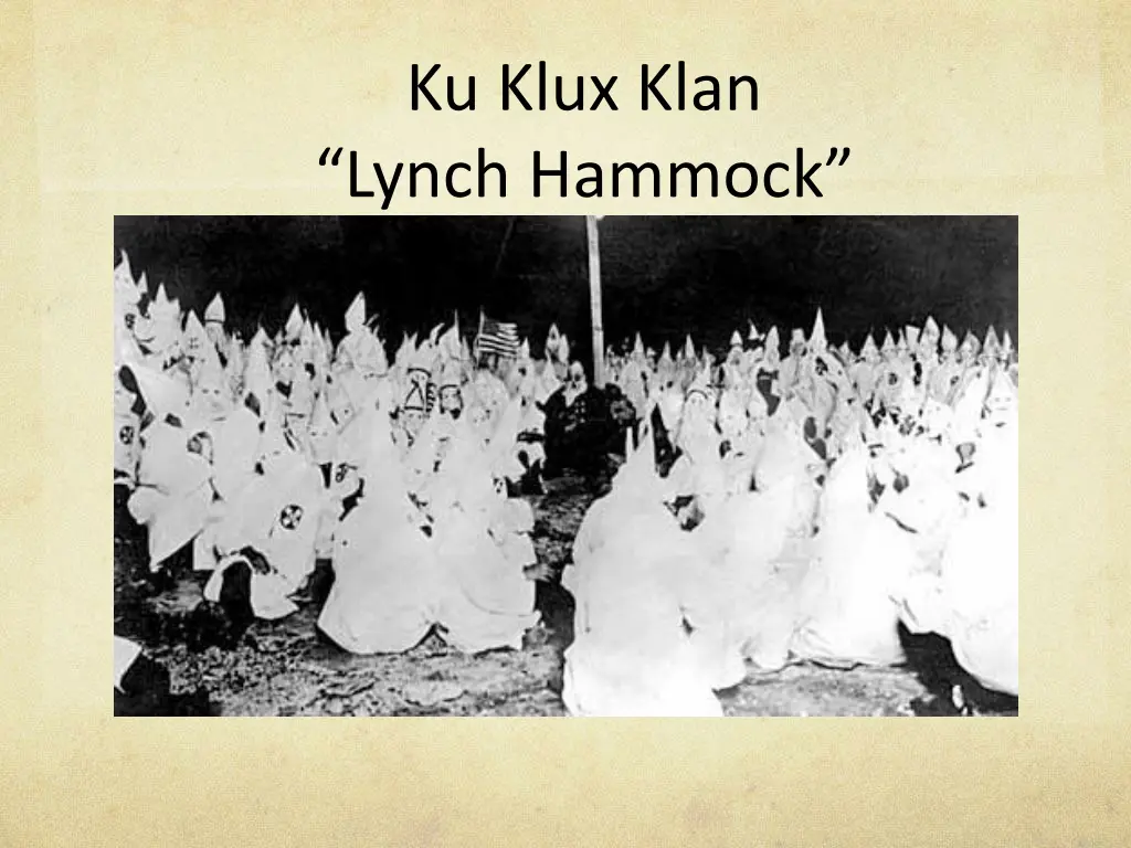 ku klux klan lynch hammock