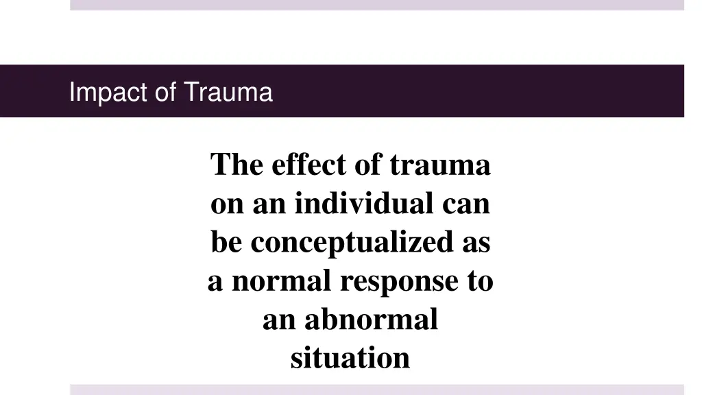 impact of trauma 1