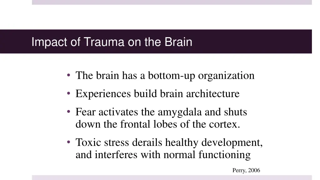 impact of trauma on the brain