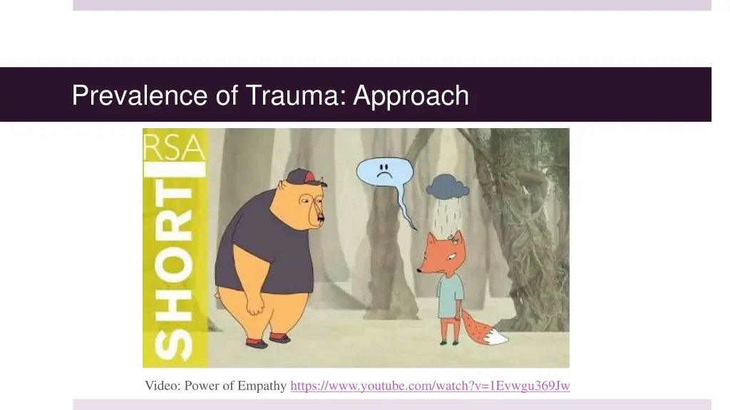 prevalence of trauma approach 1