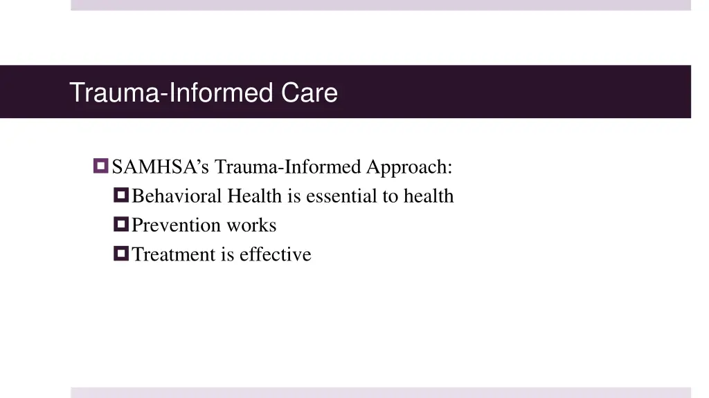 trauma informed care