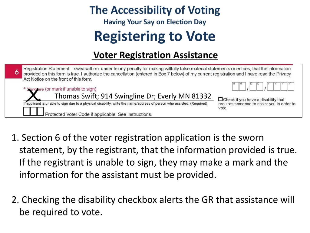 the accessibility of voting having your 3