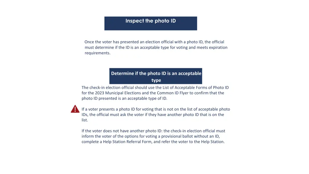 inspect the photo id