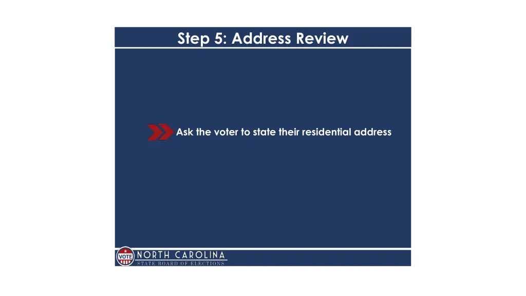 step 5 address review