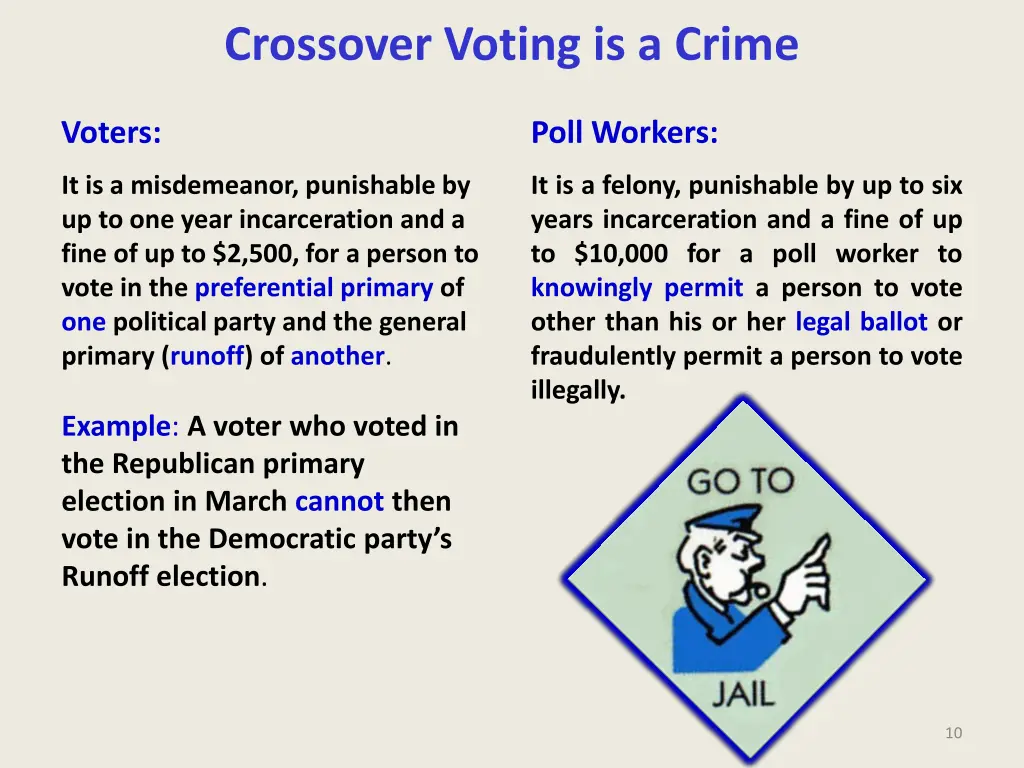 crossover voting is a crime