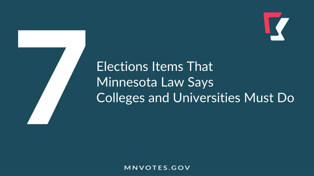 elections items that minnesota law says colleges