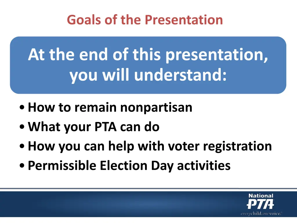 goals of the presentation