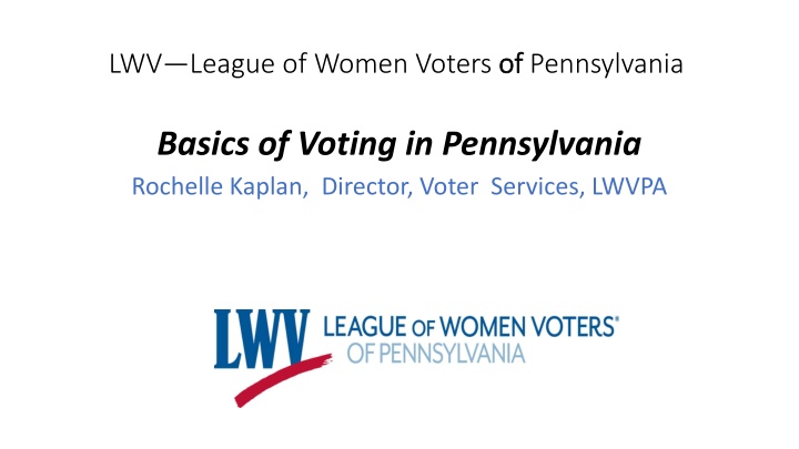 lwv league of women voters of of pennsylvania