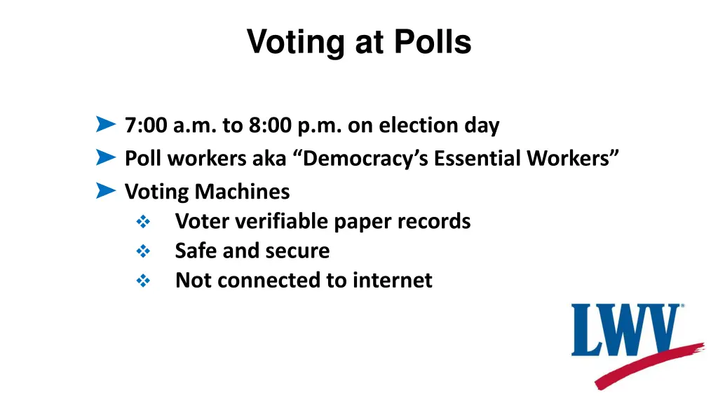 voting at polls