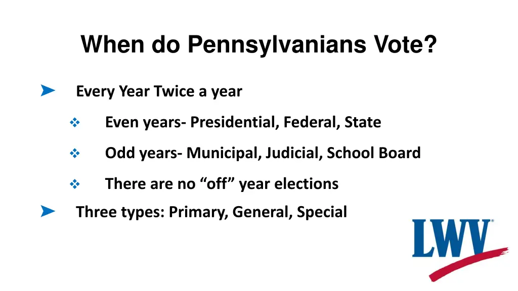 when do pennsylvanians vote