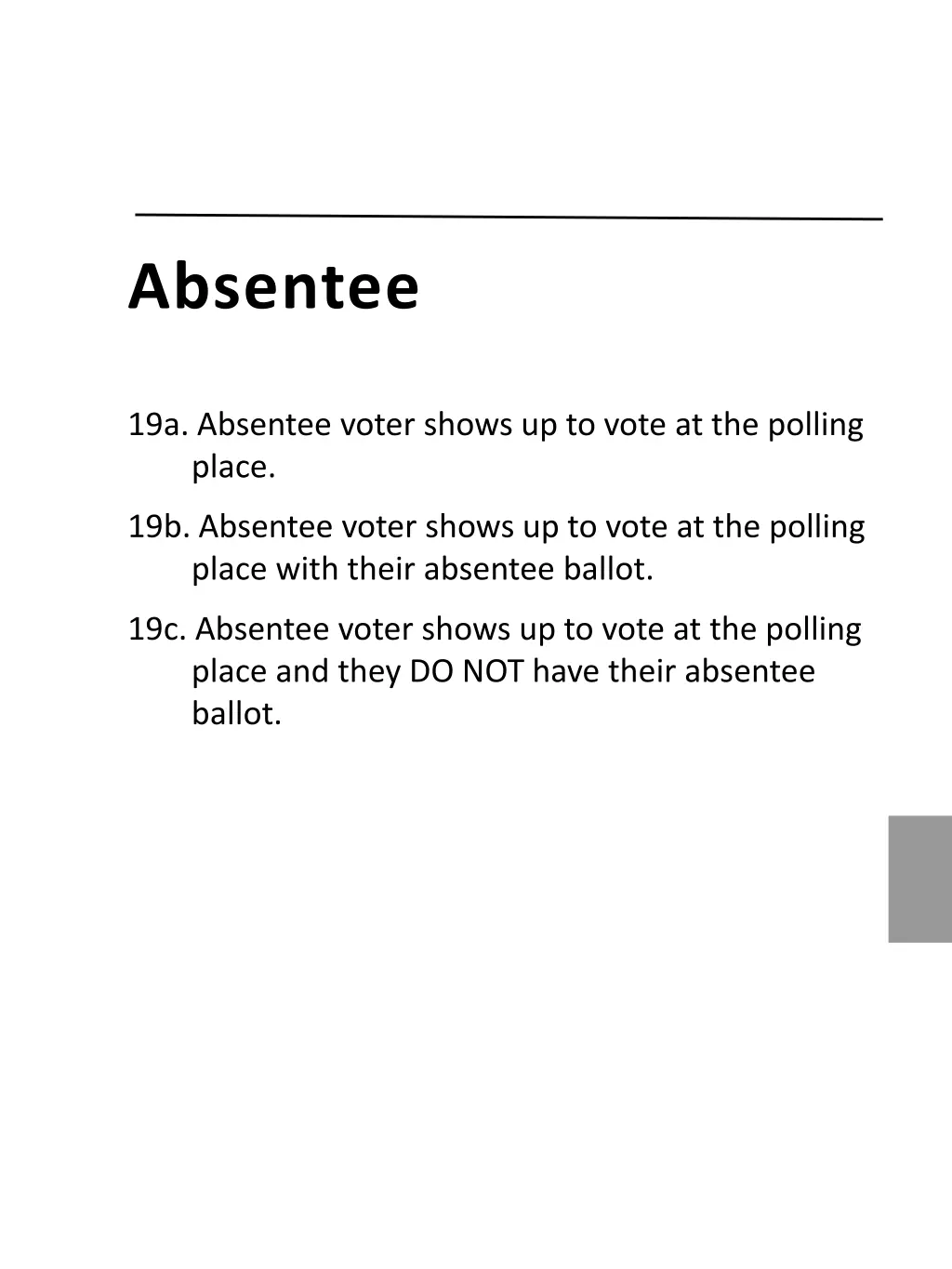 absentee