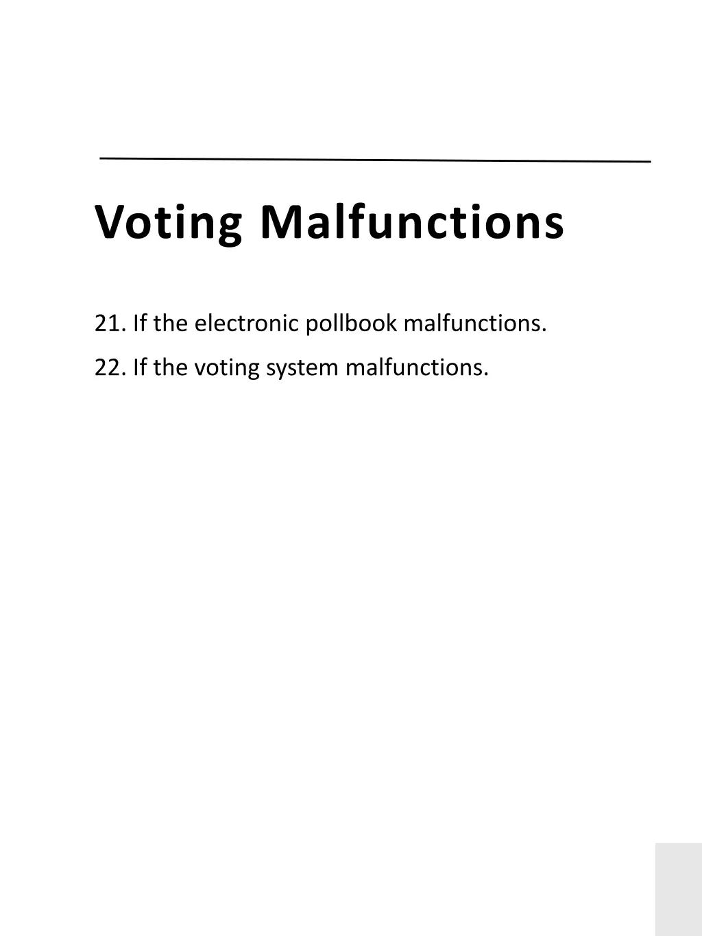 voting malfunctions