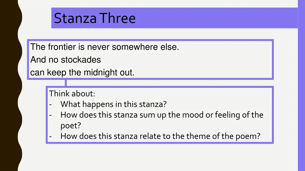 stanza three