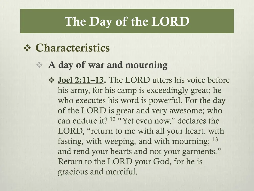 the day of the lord