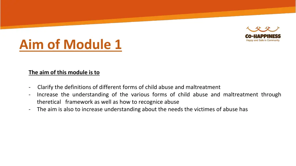 aim of module 1