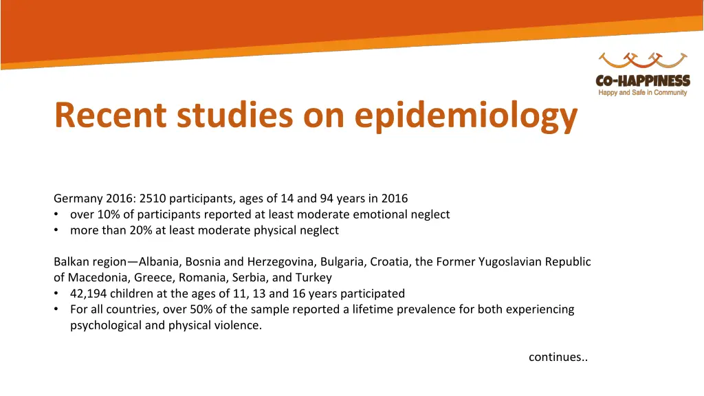 recent studies on epidemiology