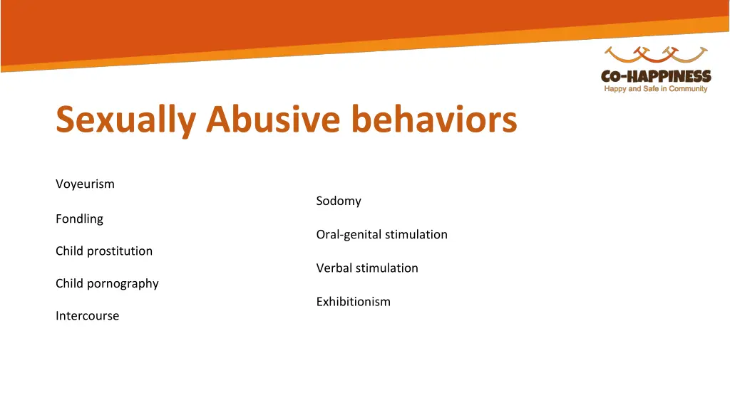 sexually abusive behaviors