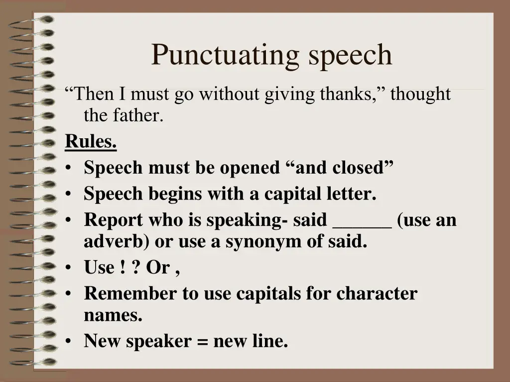 punctuating speech