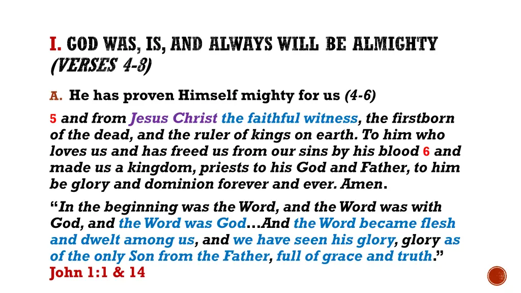 i god was is and always will be almighty verses 1