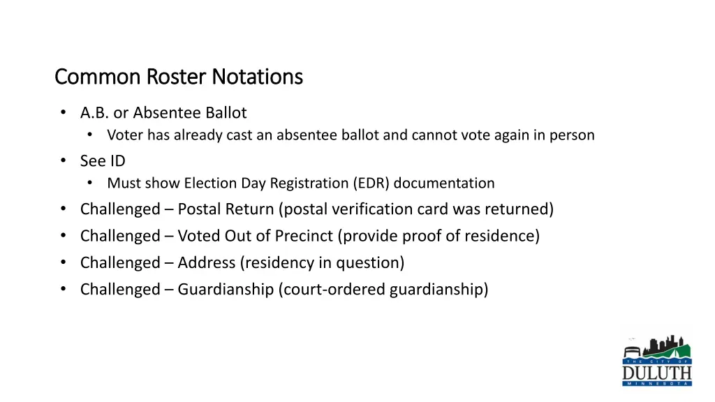 common roster notations common roster notations