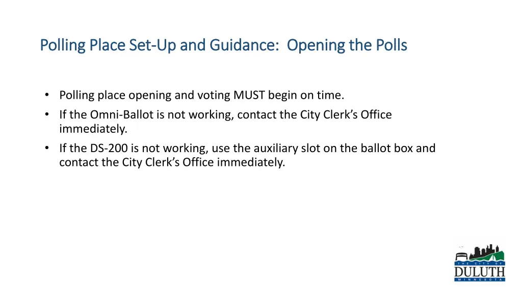 polling place set polling place 1