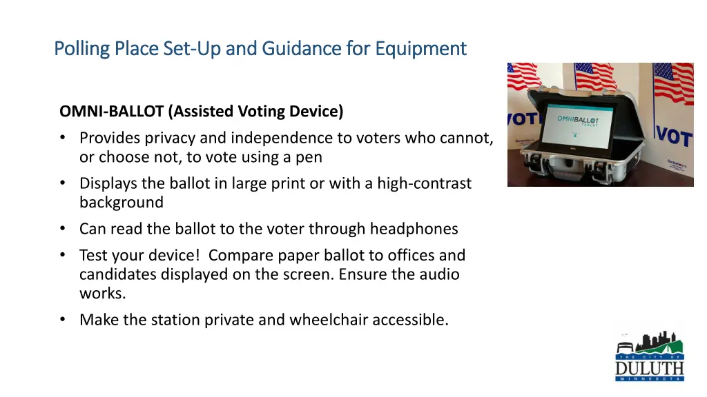 polling place set polling place