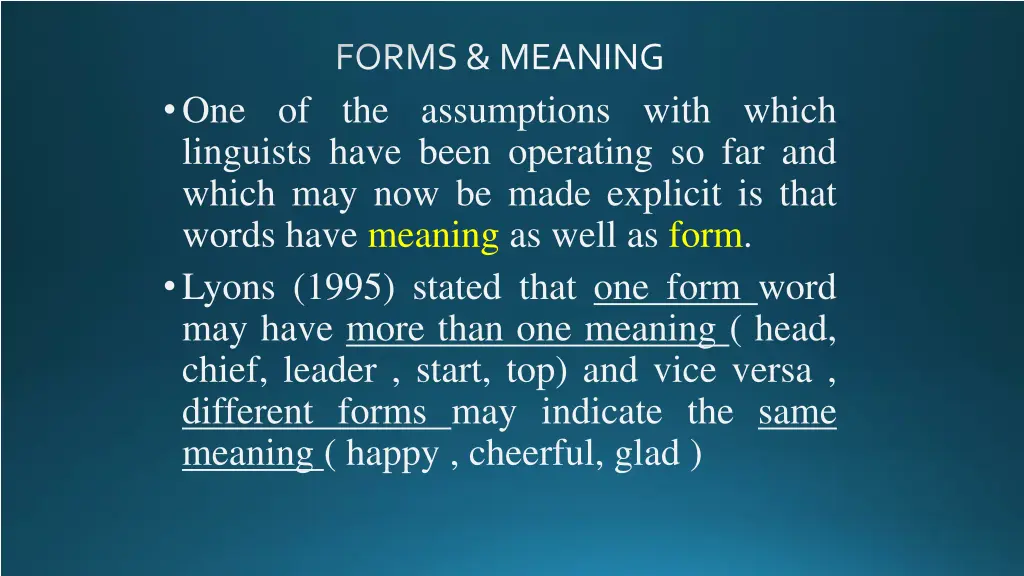 forms meaning