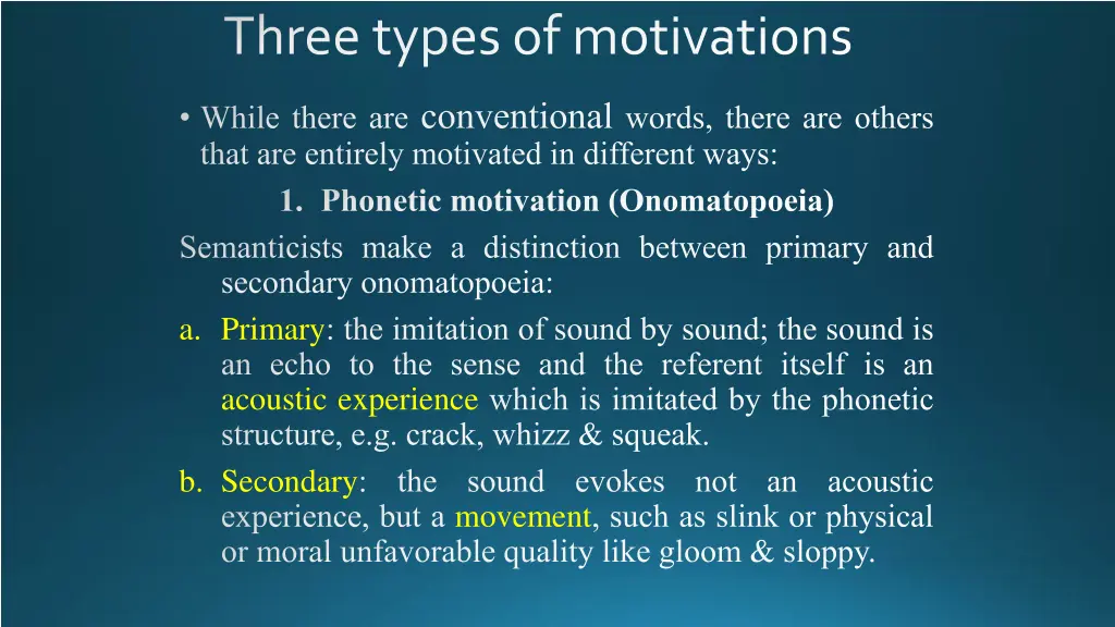 three types of motivations