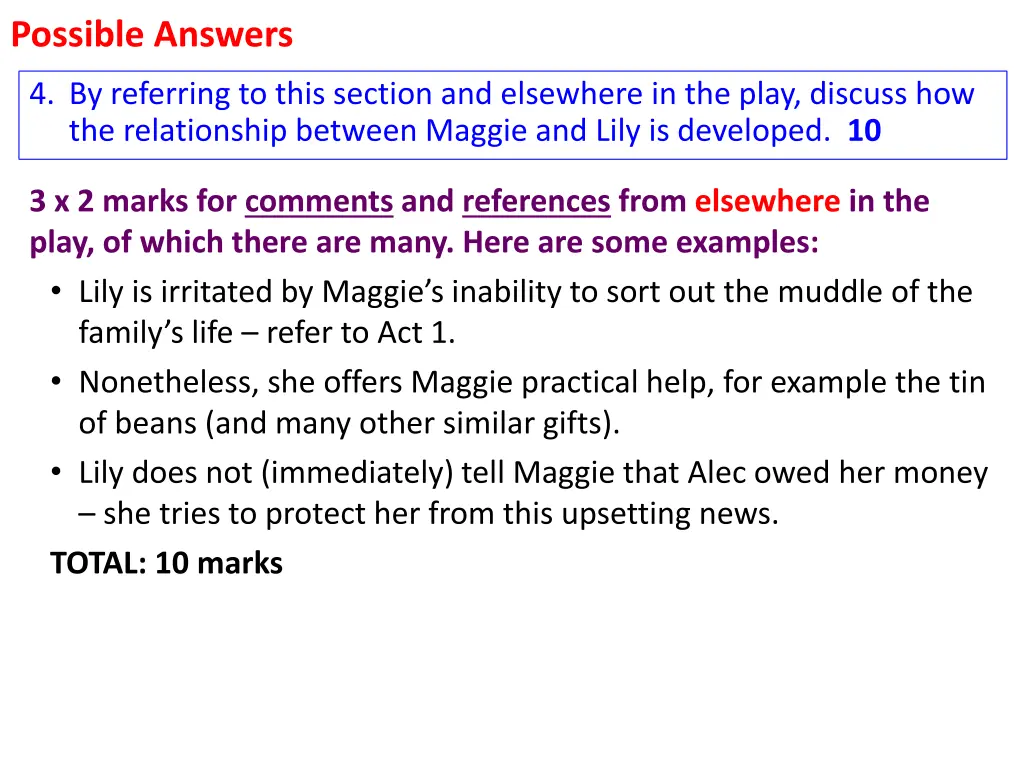 possible answers 17