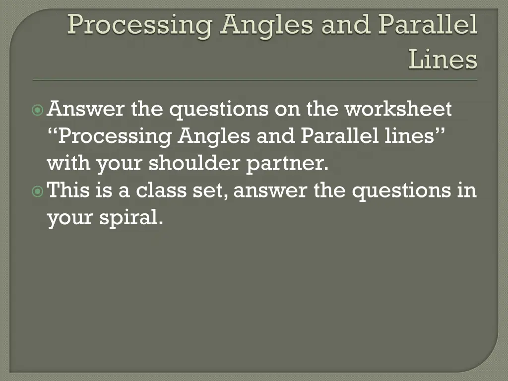 answer the questions on the worksheet processing