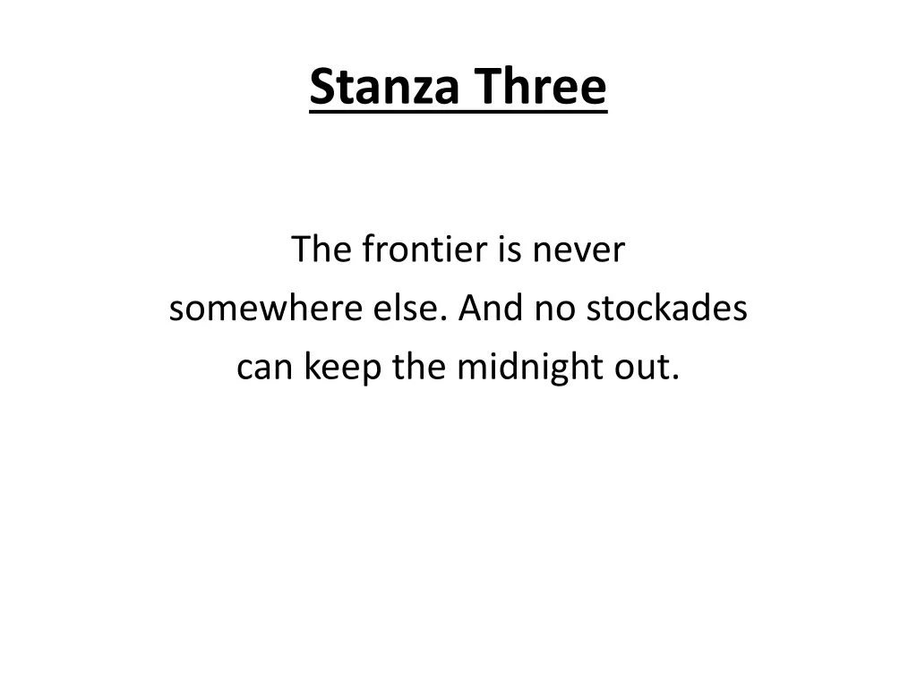 stanza three