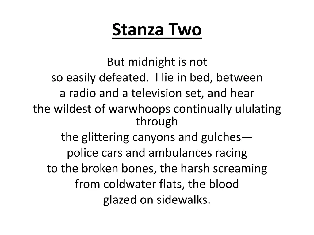 stanza two