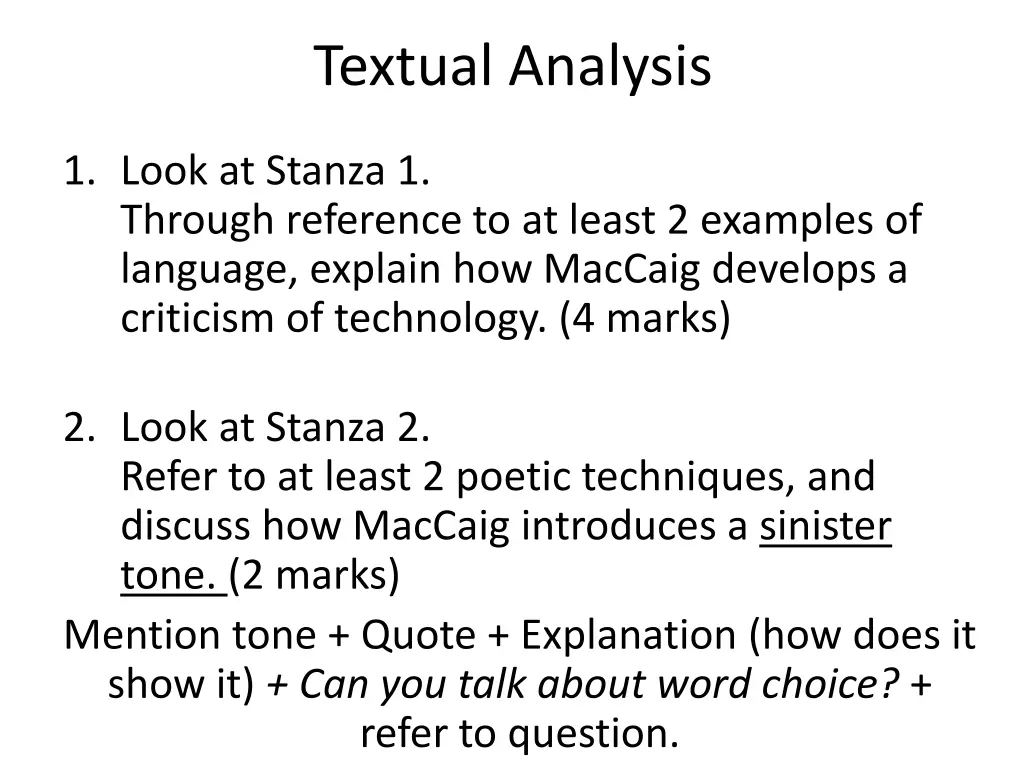 textual analysis