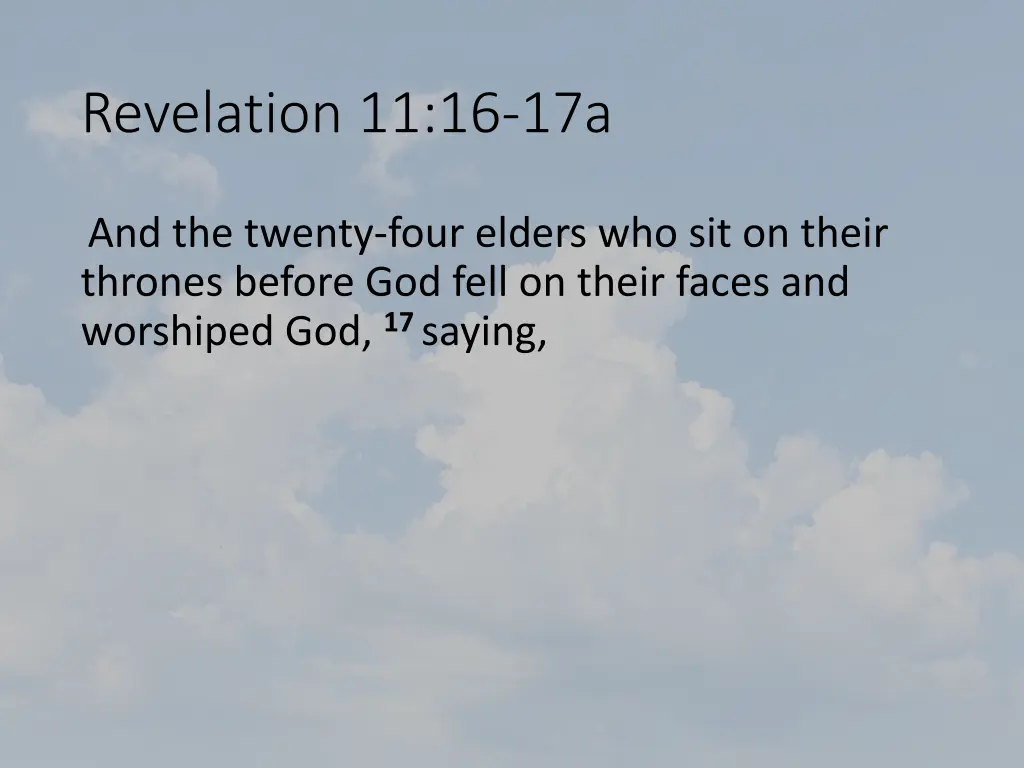 revelation 11 16 17a 1