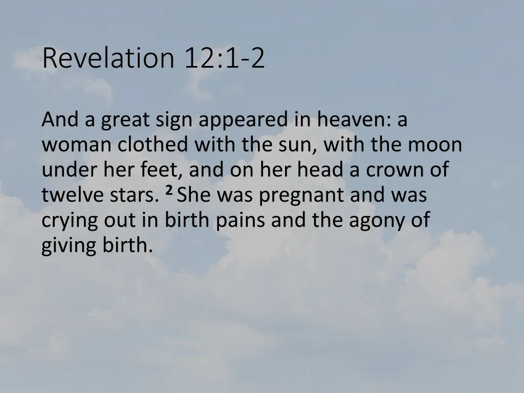 revelation 12 1 2