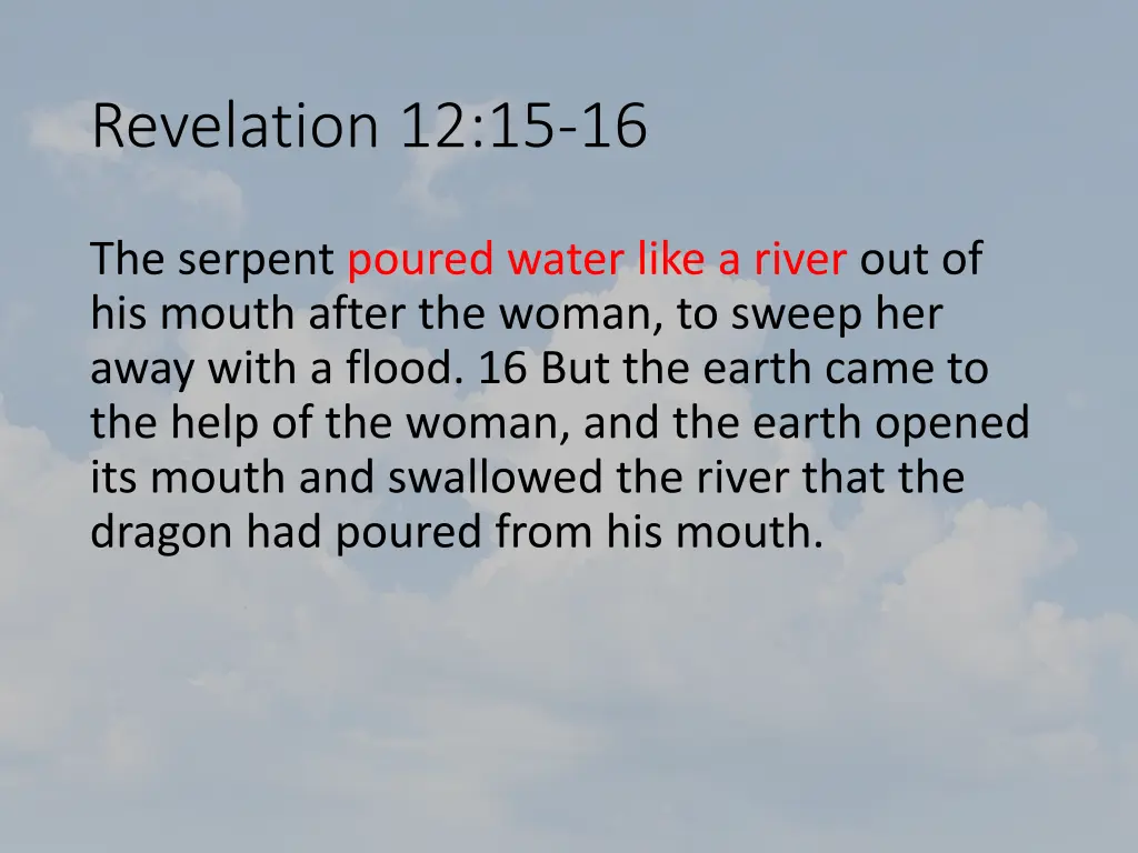 revelation 12 15 16 1