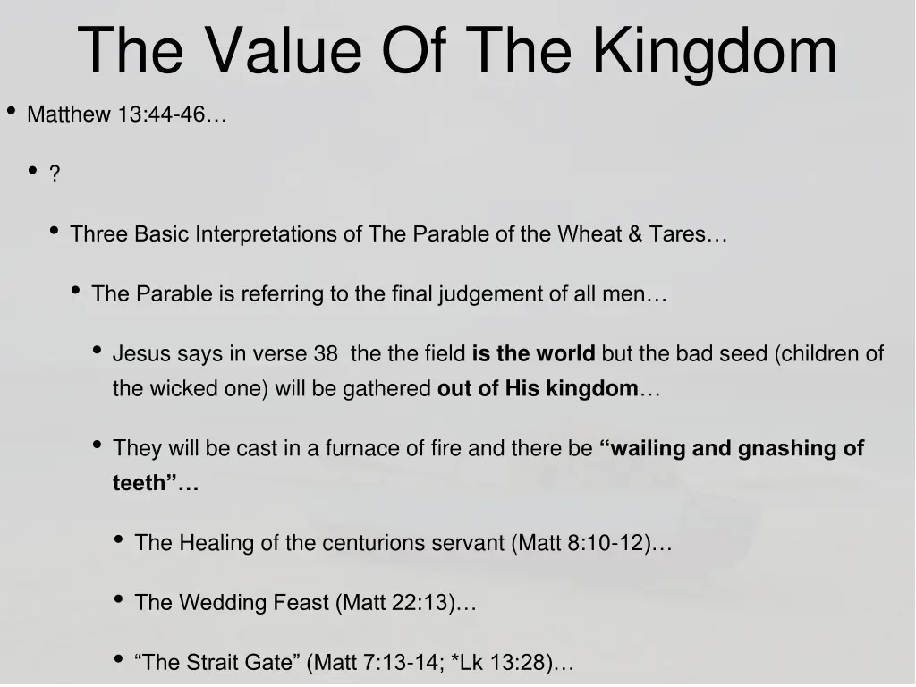 the value of the kingdom matthew 13 44 46 10