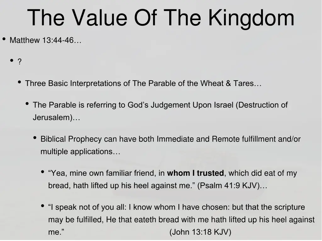 the value of the kingdom matthew 13 44 46 11