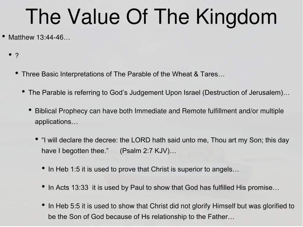 the value of the kingdom matthew 13 44 46 12