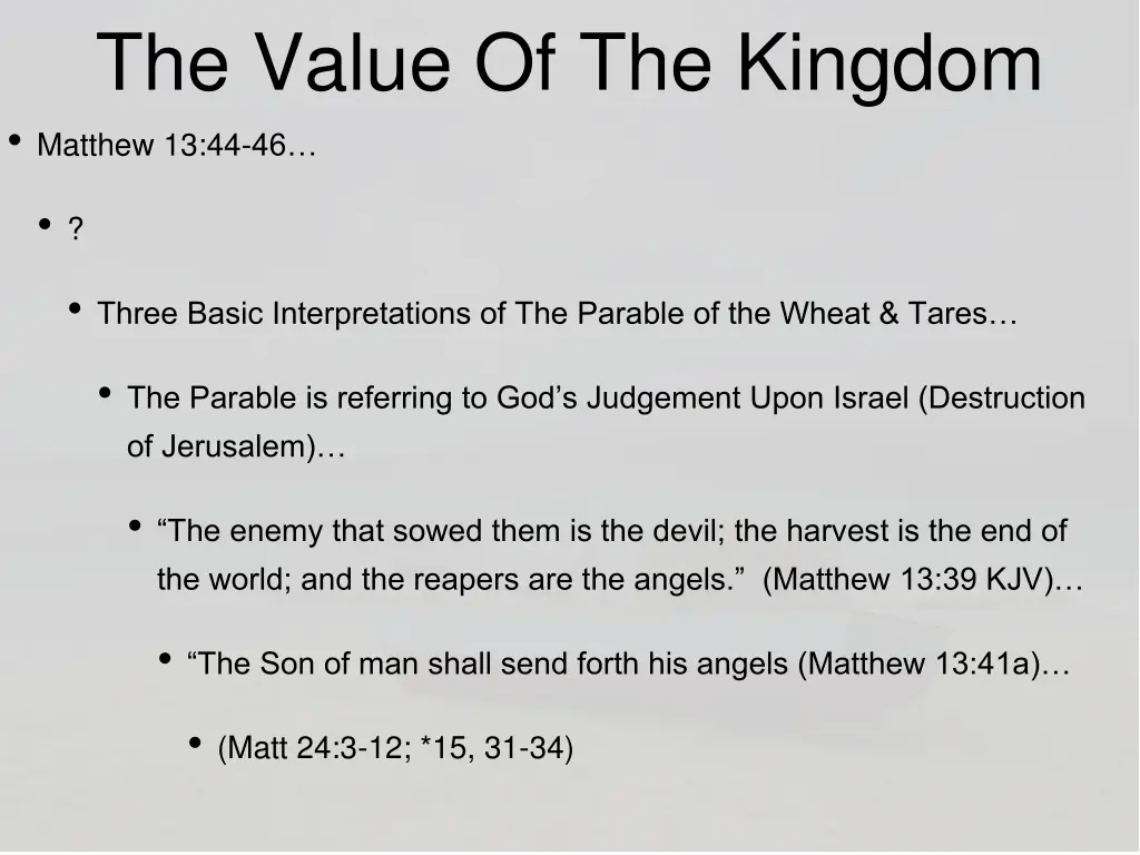 the value of the kingdom matthew 13 44 46 15