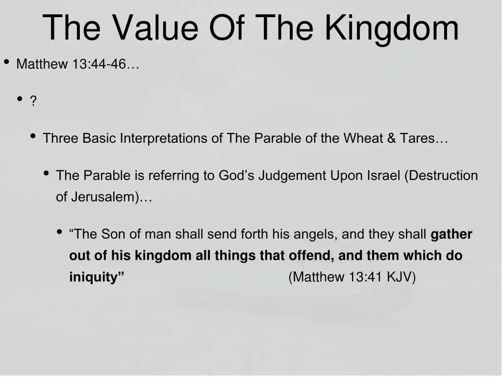 the value of the kingdom matthew 13 44 46 16