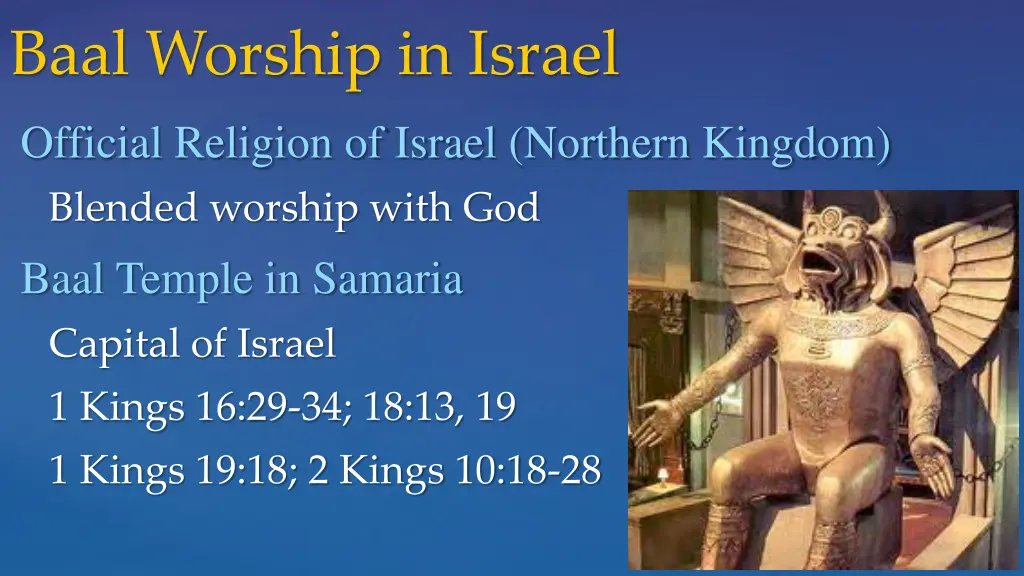 baal worship in israel