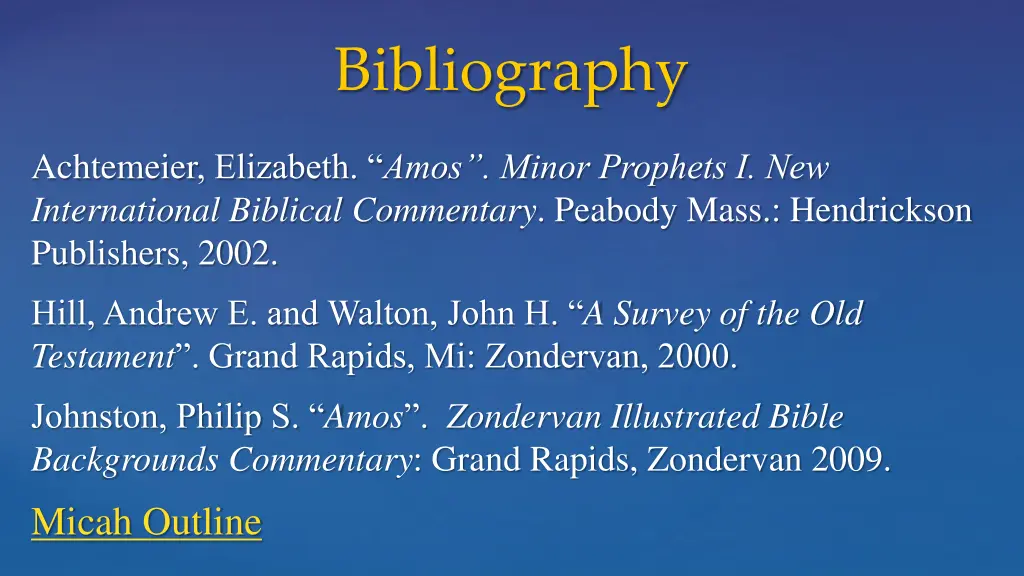 bibliography