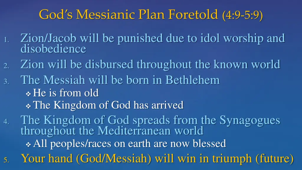 god s messianic plan foretold 4 9 5 9