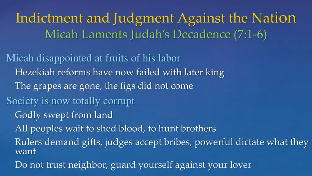 indictment and judgment against the nat ion micah