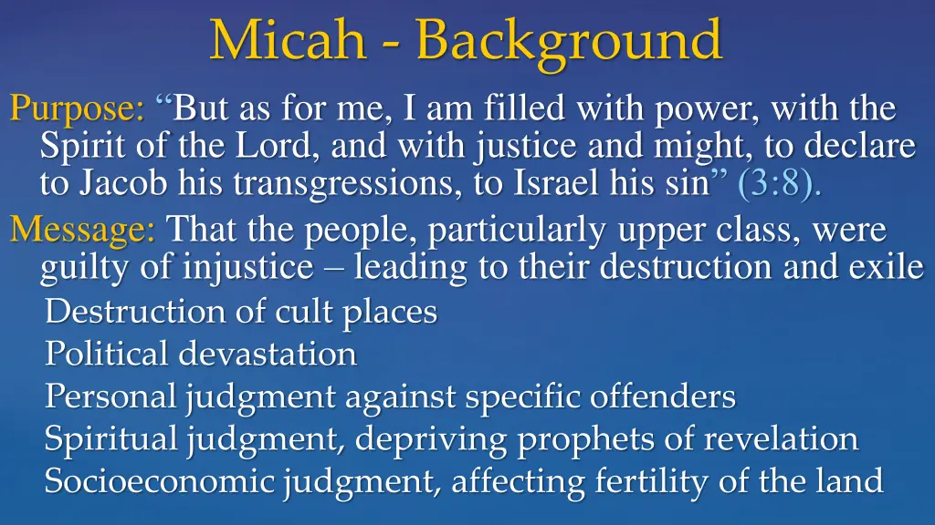 micah background