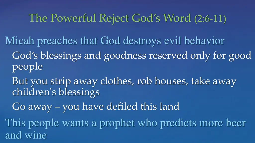 the powerful reject god s word 2 6 11 1